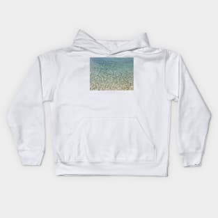 Pebbles shore Croatian beach, nature photography Kids Hoodie